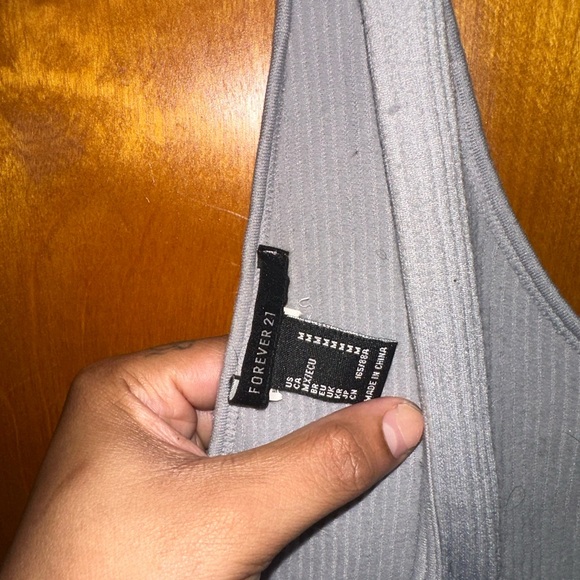 Forever 21 Light Gray Ribbed Tank - Picture 3 of 4